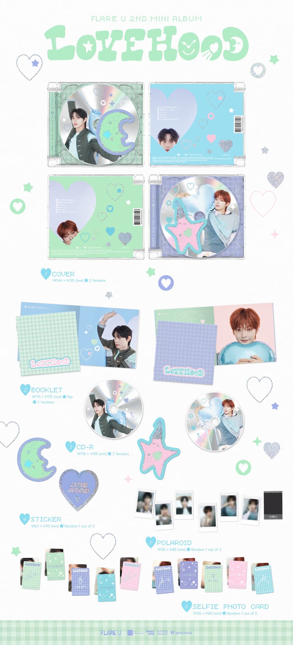 (PRE-ORDER) FLARE U - 2ND MINI ALBUM [LOVEHOOD] (JEWEL CASE VER.) (2 VERSIONS) RANDOM