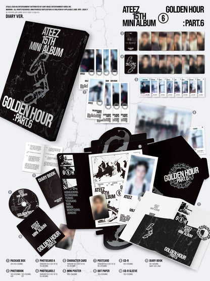 (PRE-ORDER) ATEEZ - GOLDEN HOUR : PART.6 (3 VERSIONS) RANDOM