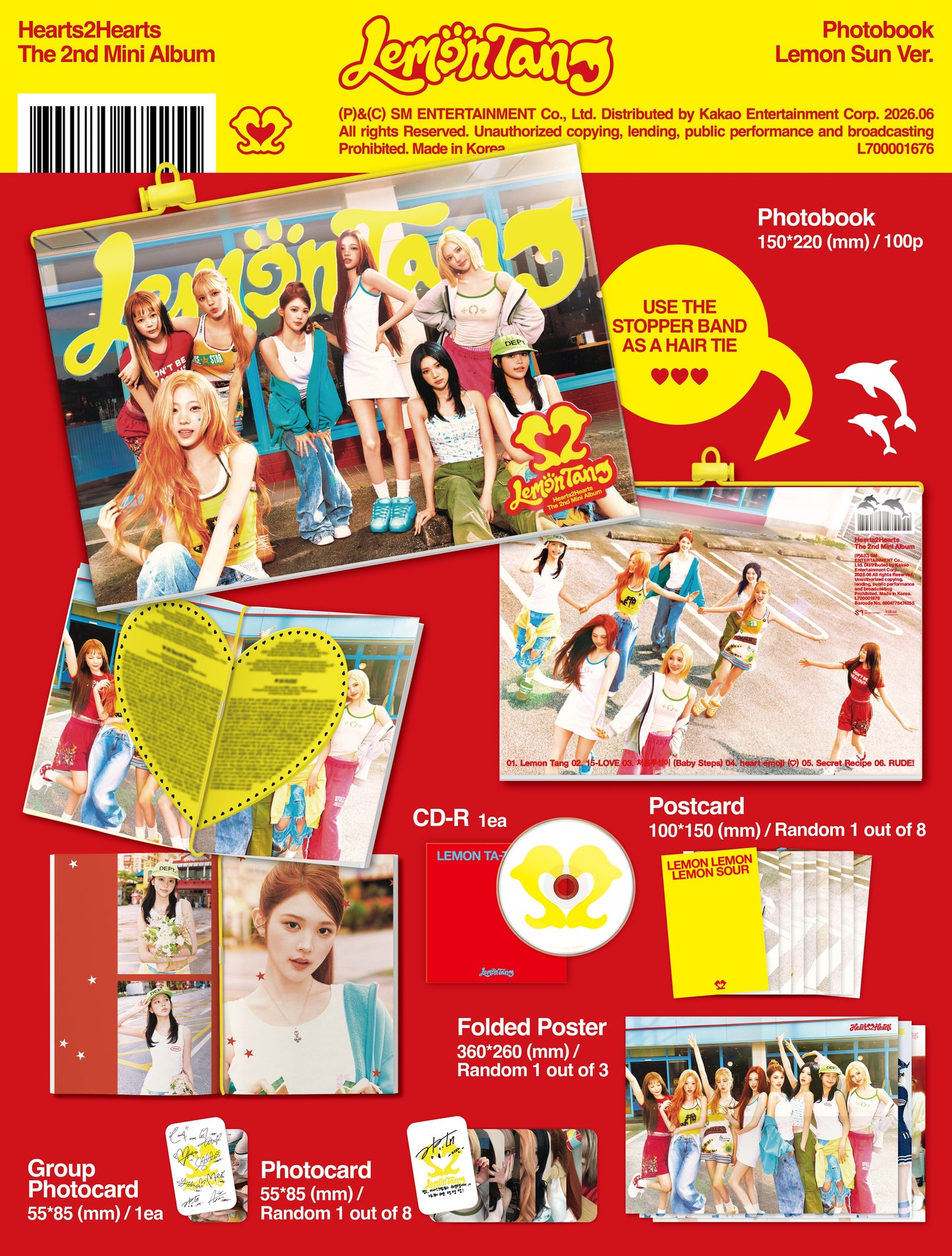 HEARTS2HEARTS - 2ND MINI ALBUM [LEMON TANG] (PHOTOBOOK VER.) (2 VERSIONS)