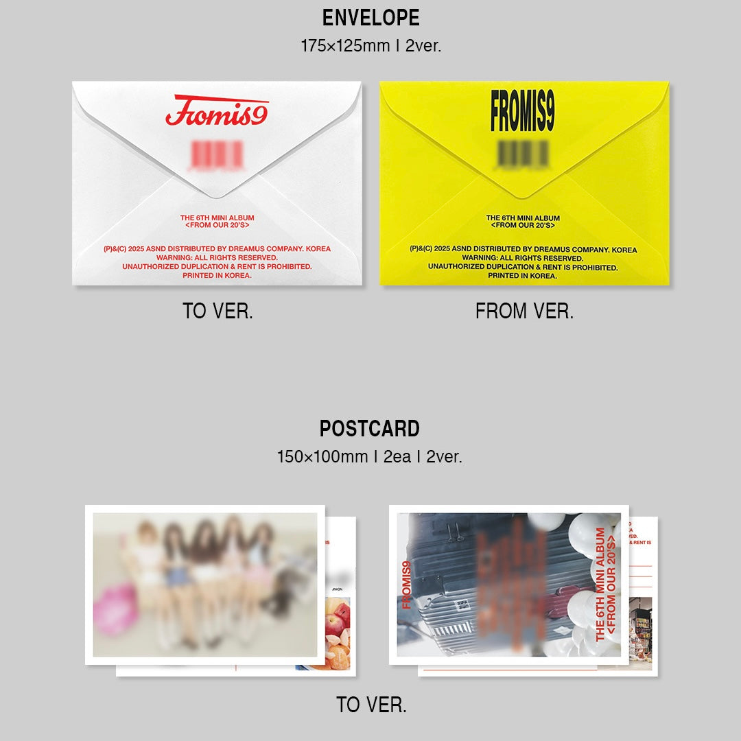 FROMIS_9 - 6TH MINI ALBUM [FROM OUR 20'S] [POSTCARD VER.] (2 VERSIONS) - LightUpK