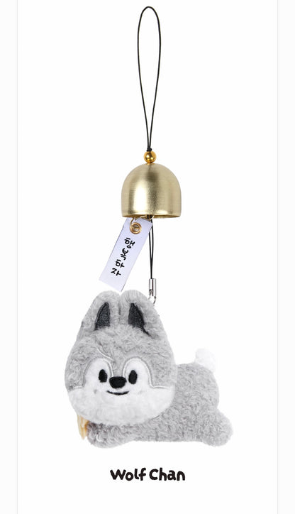 (PRE-ORDER) STRAY KIDS - SKZOO PLUSH DOOR BELL KEYRING - RUN IT (8 VERSIONS)