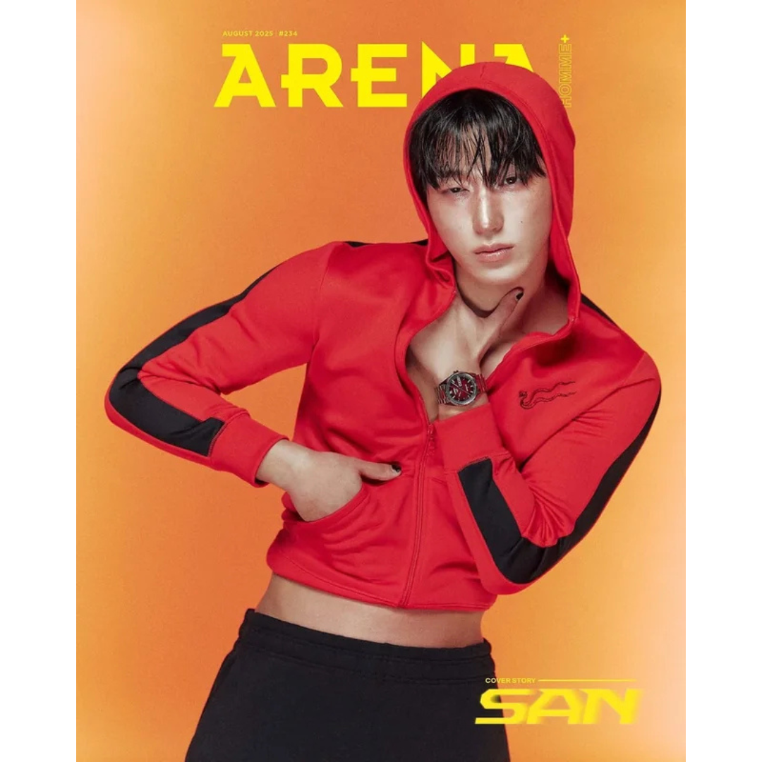 ARENA HOMME 2025. 8 (COVER : ATEEZ SAN) (6 VERSIONS) - LightUpK