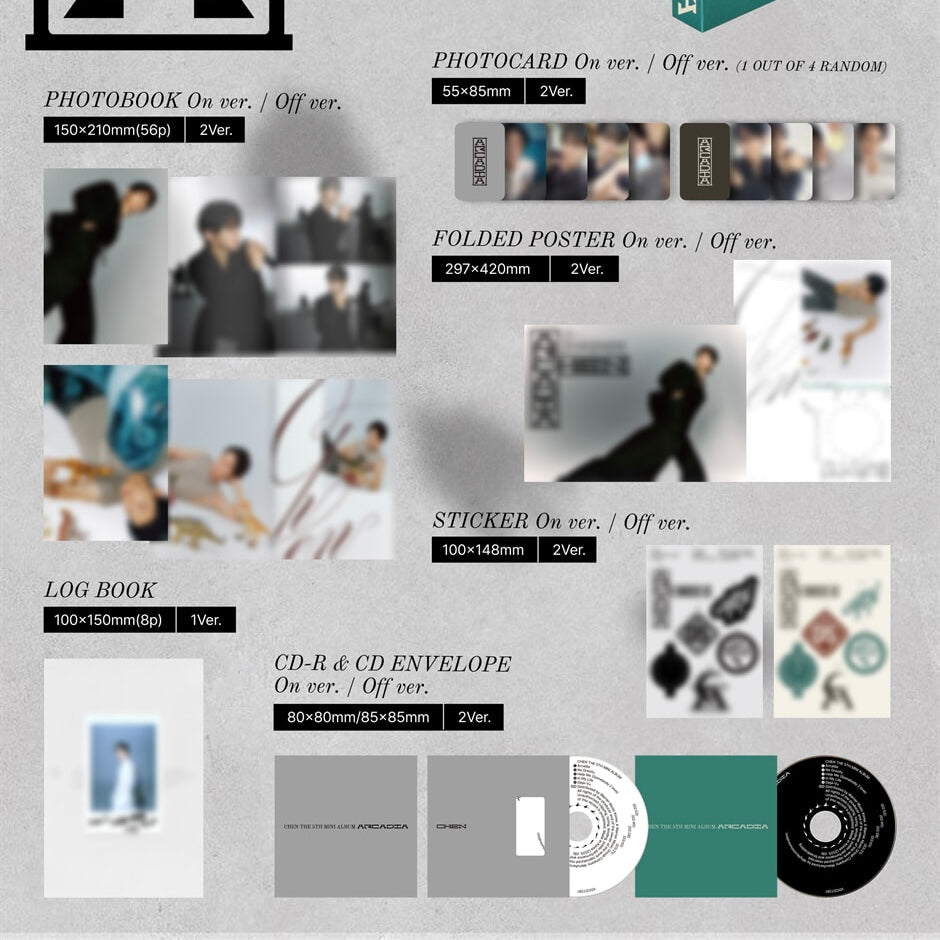 (PRE-ORDER) CHEN - THE 5TH MINI ALBUM [ARCADIA] (2 VERSIONS) RANDOM - LightUpK