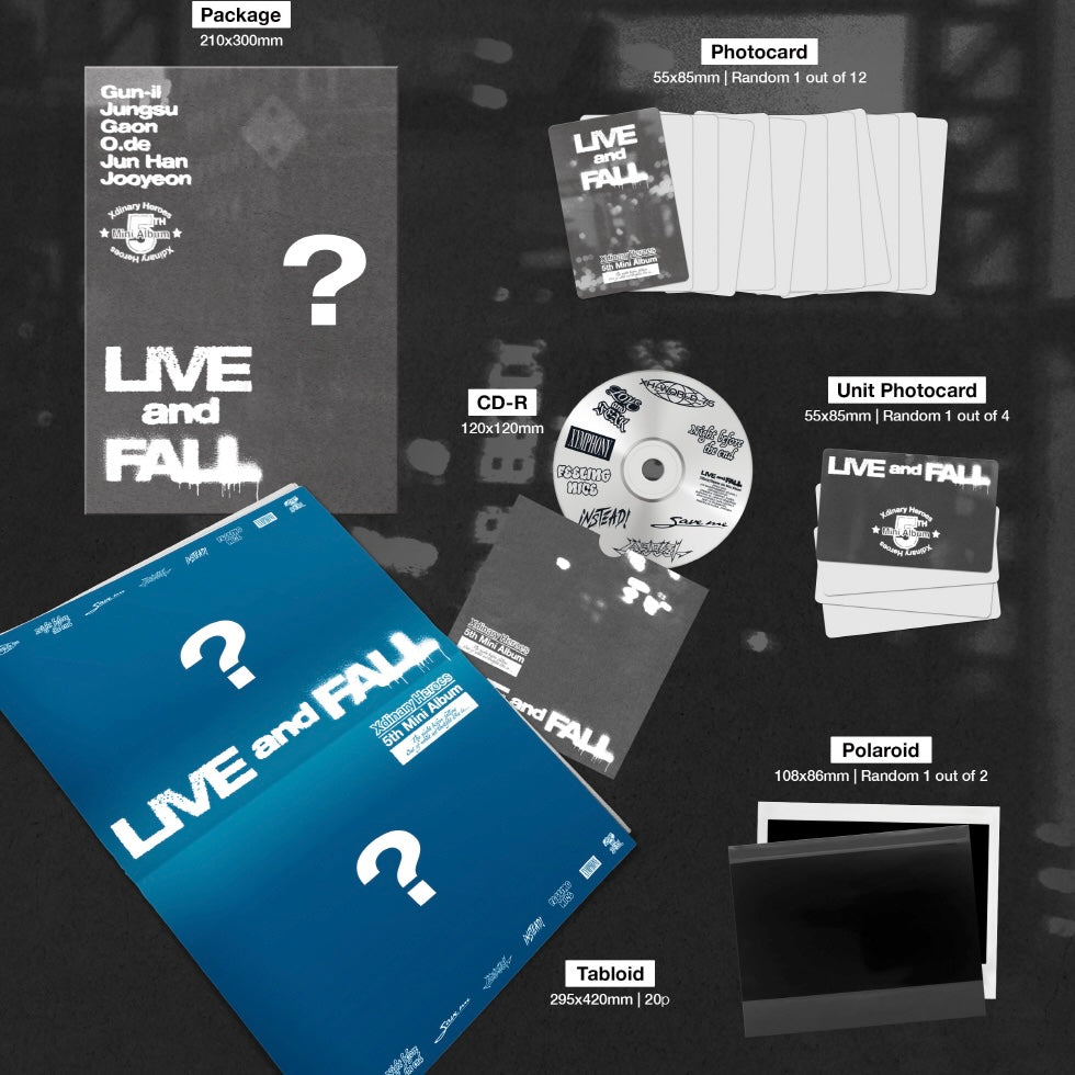 XDINARY HEROES - 5TH MINI ALBUM [LIVE AND FALL] [TABLOID VER.] - LightUpK
