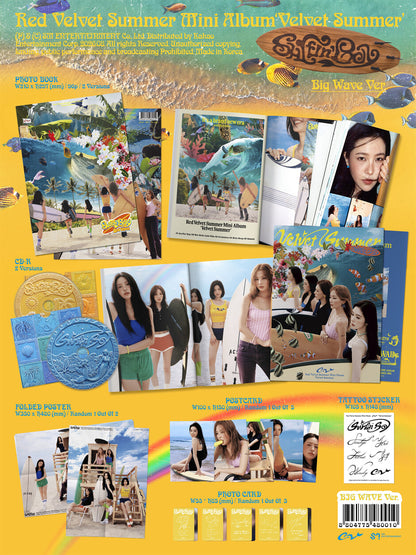 (PRÉCOMMANDE) RED VELVET - MINI ALBUM D'ÉTÉ [VELVET SUMMER] (BIG WAVE VER.) (2 VERSIONS) ALÉATOIRE