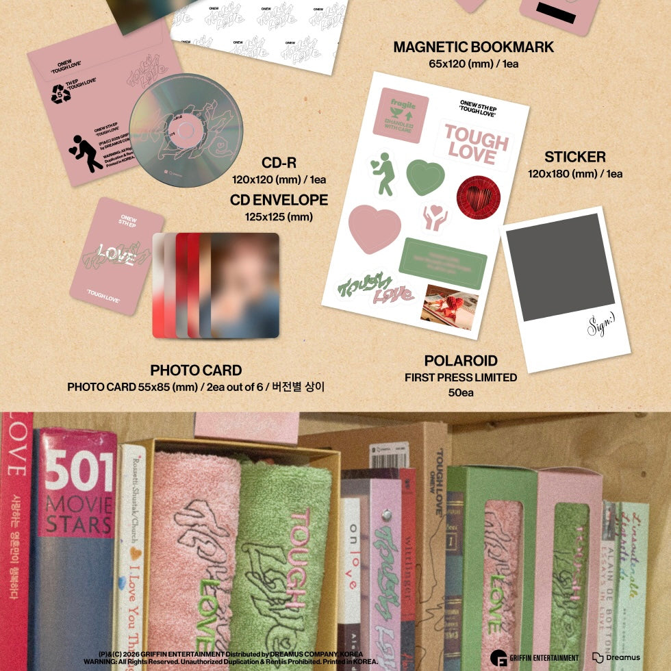(PRE-ORDER) ONEW - 5TH MINI ALBUM [TOUGH LOVE] (BOOK VER.) - LightUpK