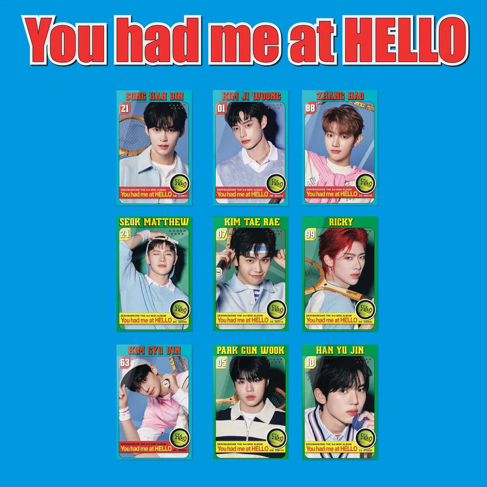 ZEROBASEONE - 3RD MINI ALBUM [YOU HAD ME AT HELLO] (ZEROSE VER.) [POCAALBUM] (9 VERSIONS)