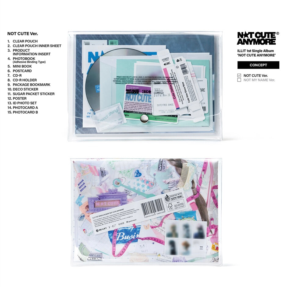 (PRE-ORDER) ILLIT - 1ST SINGLE ALBUM [NOT CUTE ANYMORE] (2 VERSIONS) RANDOM - LightUpK