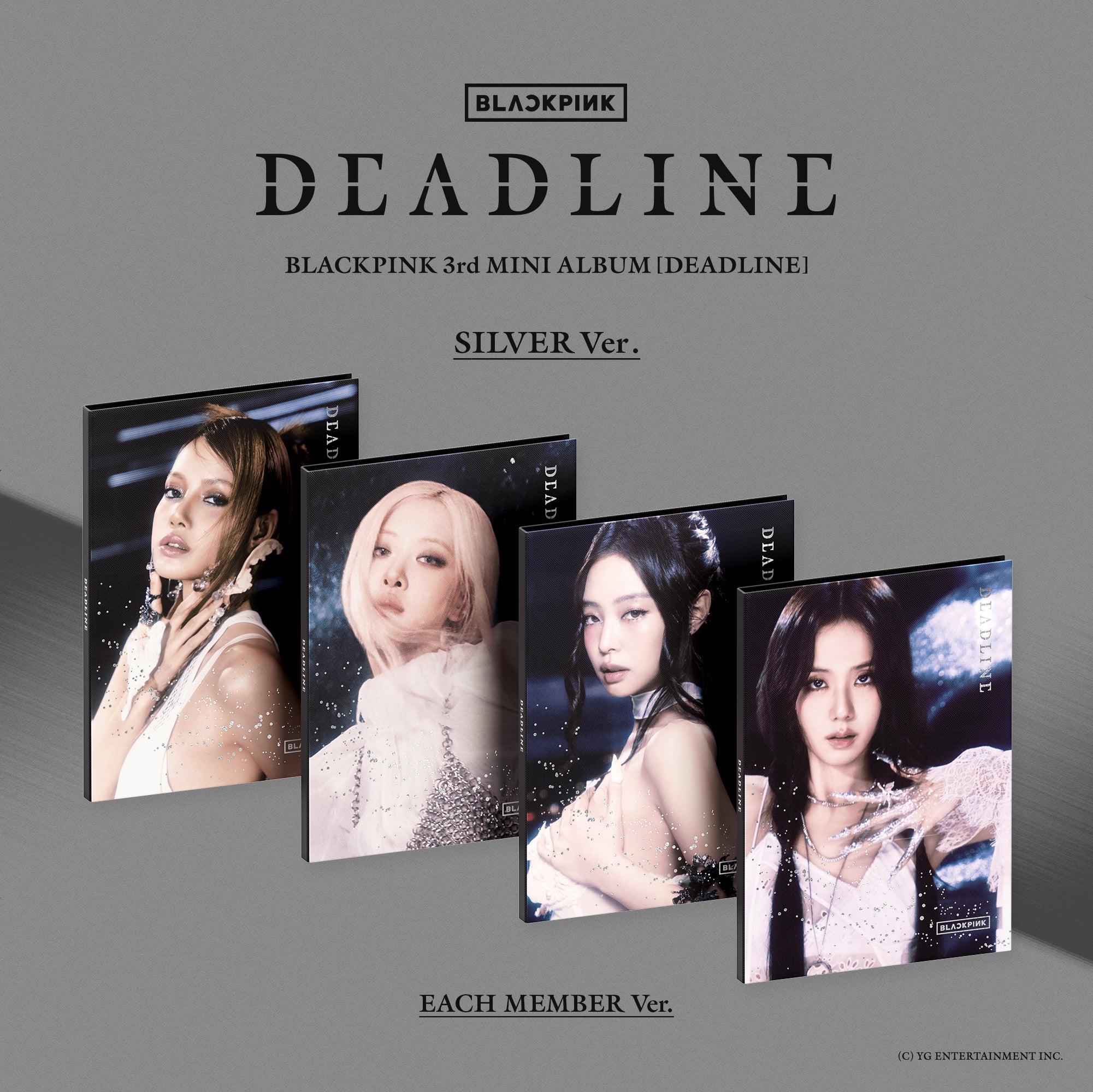(PRE-ORDER) BLACKPINK - 3RD MINI ALBUM [DEADLINE] SILVER VER. (4 VERSIONS) - LightUpK
