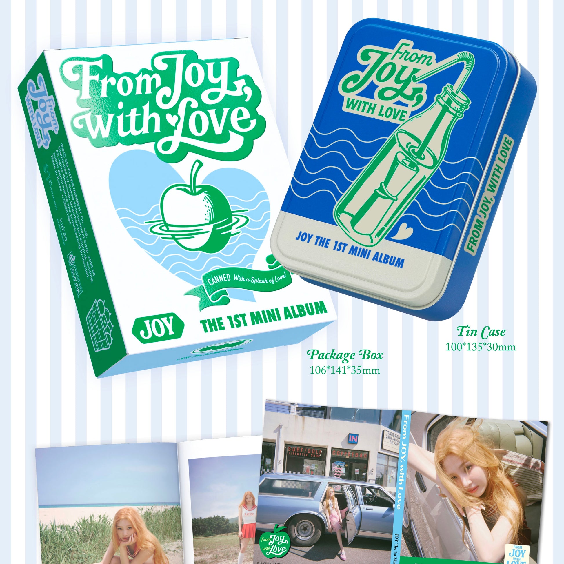 (PRE-ORDER) JOY - 1ST MINI ALBUM [FROM JOY, WITH LOVE] (TIN CASE VER.) - LightUpK