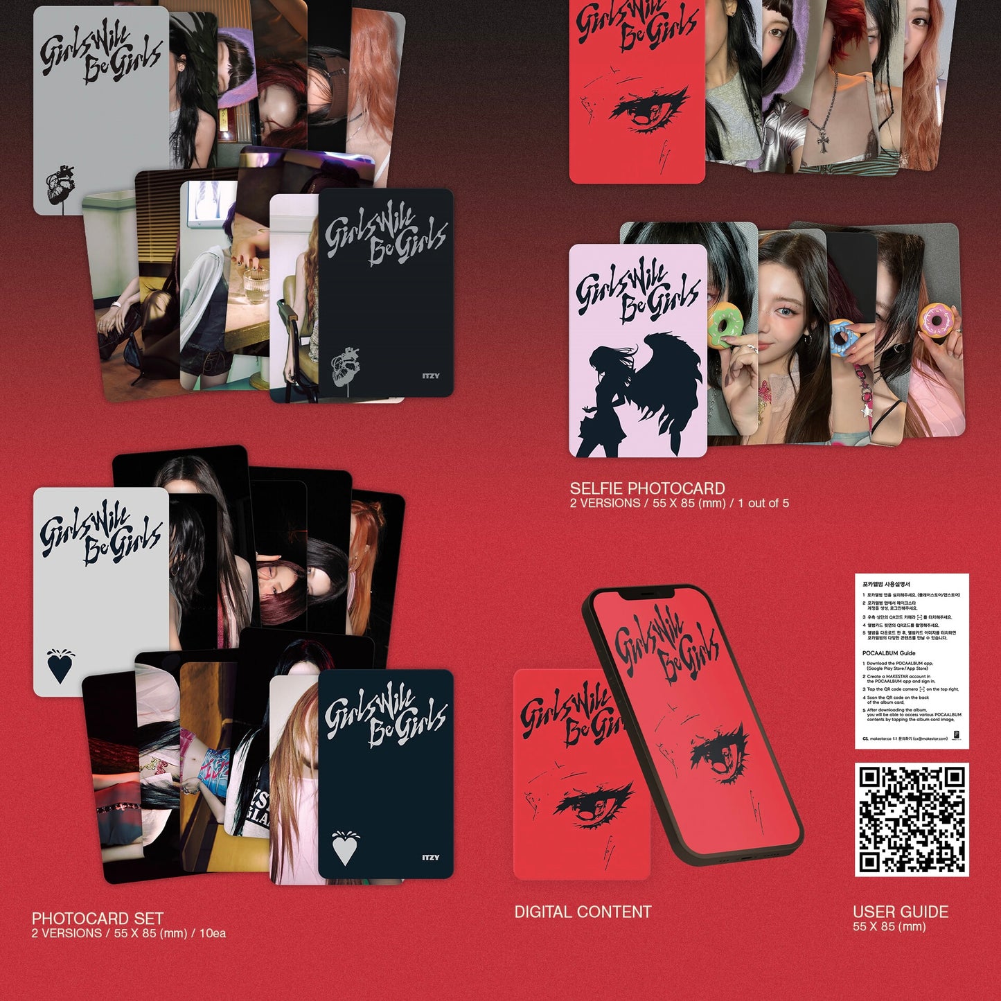 [MAKESTAR LUCKY DRAW] [ONLINE ONLY] ITZY - [GIRLS WILL BE GIRLS] PLATFORM ALBUM_POCAALBUM (2 VERSIONS) - LightUpK