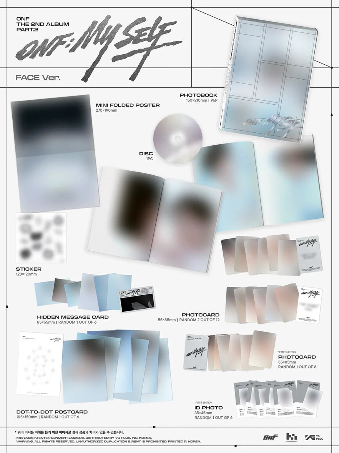 (PRE-ORDER) ONF - 2ND ALBUM PART.2 [ONF:MY SELF] (PHOTOBOOK VER.) (3 VERSIONS) RANDOM - LightUpK