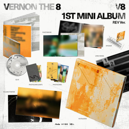 (PRE-ORDER) [hello82] [hello82 EXCLUSIVE] THE 8, VERNON - V8 1st Mini Album 'V8' (2 VERSIONS)