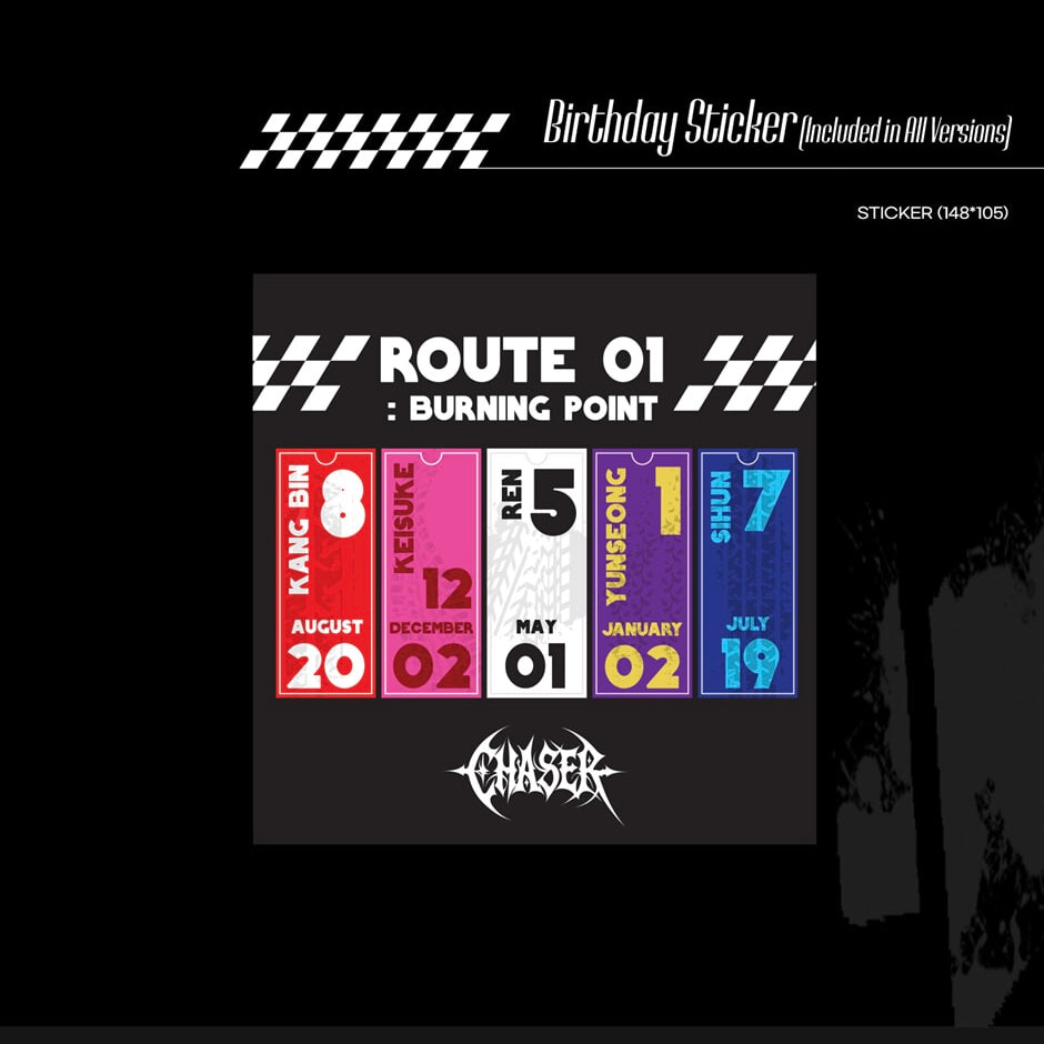 CHASER - 1ST MINI ALBUM [ROUTE 01 : BURNING POINT] (3 VERSIONS) - LightUpK