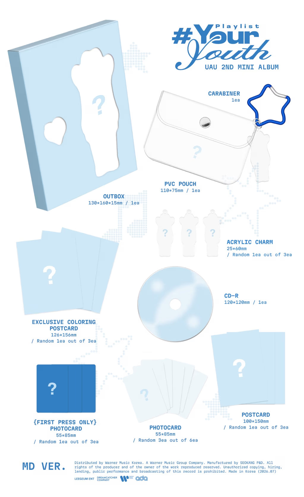 (PRE-ORDER) UAU - 2ND MINI ALBUM PLAYLIST #YOUR YOUTH [MD VER.]