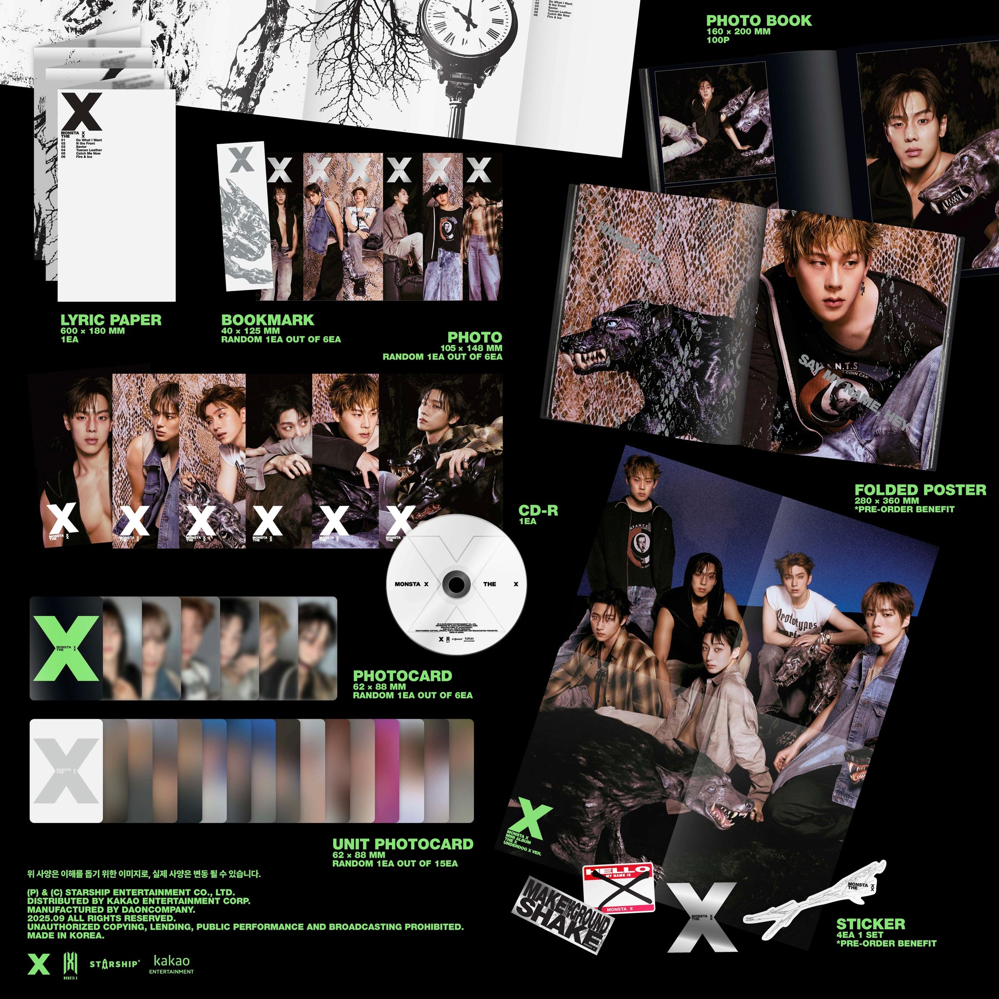 (PRE-ORDER) MONSTA X - THE X (4 VERSIONS) RANDOM - LightUpK