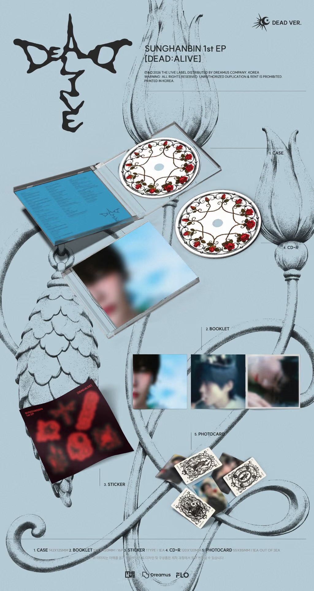 (PRE-ORDER) SUNGHANBIN - 1ST EP ALBUM [DEAD:ALIVE] (JEWEL VER.) (2 VERSIONS)