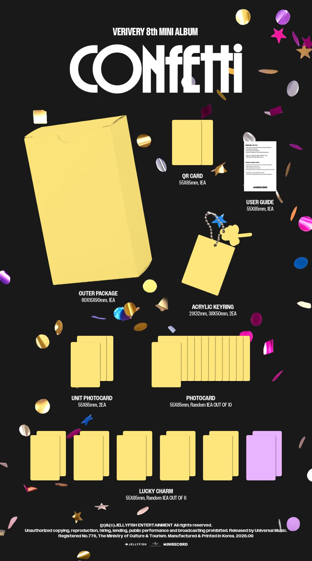 (PRE-ORDER) VERIVERY - 8TH MINI ALBUM [CONFETTI] LUCKYCHARM VER.