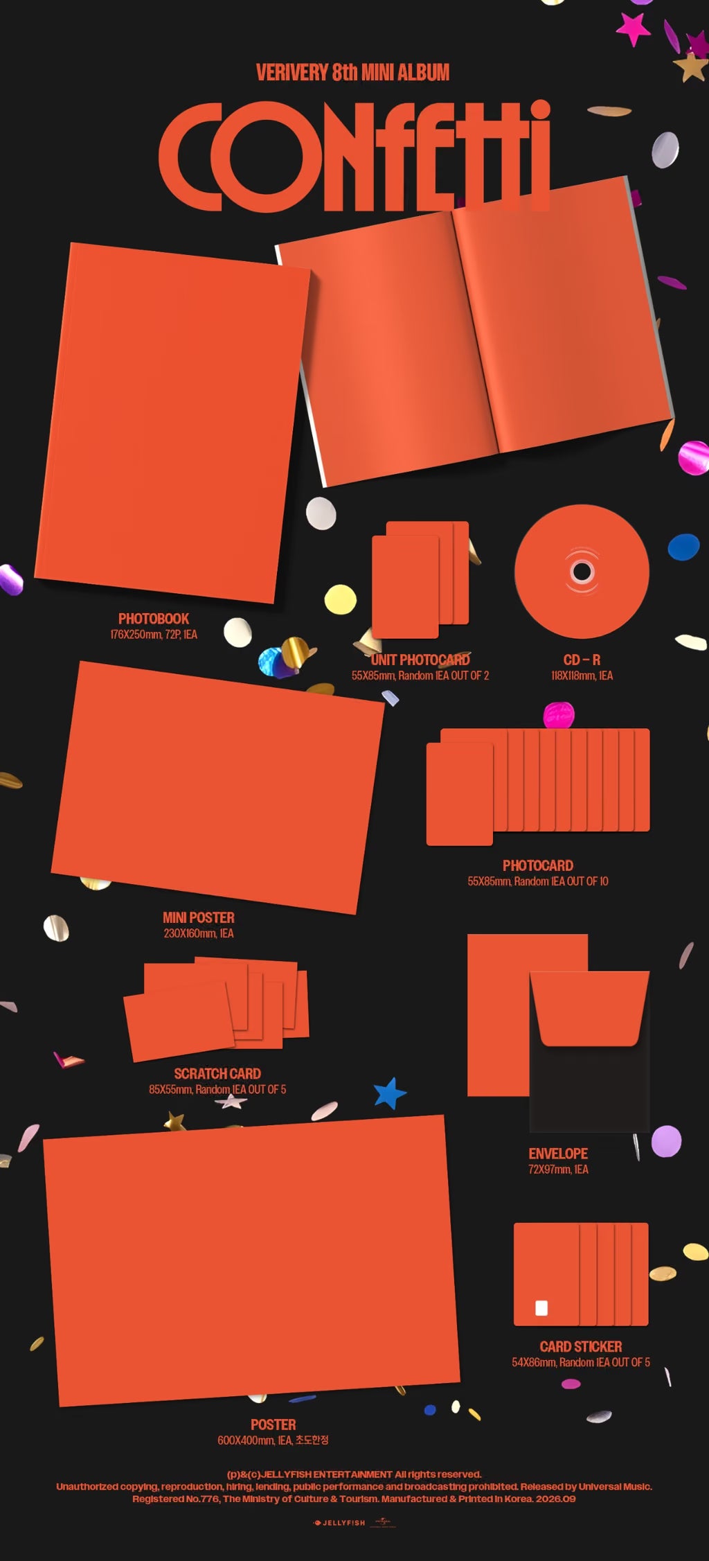 (PRE-ORDER) VERIVERY - 8TH MINI ALBUM [CONFETTI] PHOTOBOOK VER.