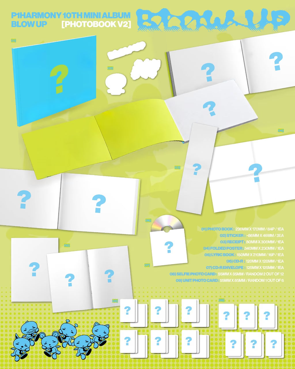 (PRE-ORDER) P1HARMONY - 10TH MINI ALBUM [BLOW UP] (PHOTOBOOK VER.) (3 VERSIONS) RANDOM