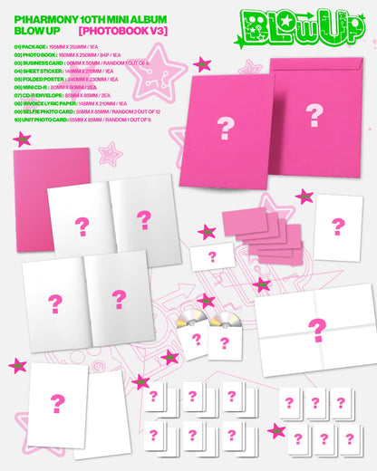 (PRE-ORDER) P1HARMONY - 10TH MINI ALBUM [BLOW UP] (PHOTOBOOK VER.) (3 VERSIONS) RANDOM