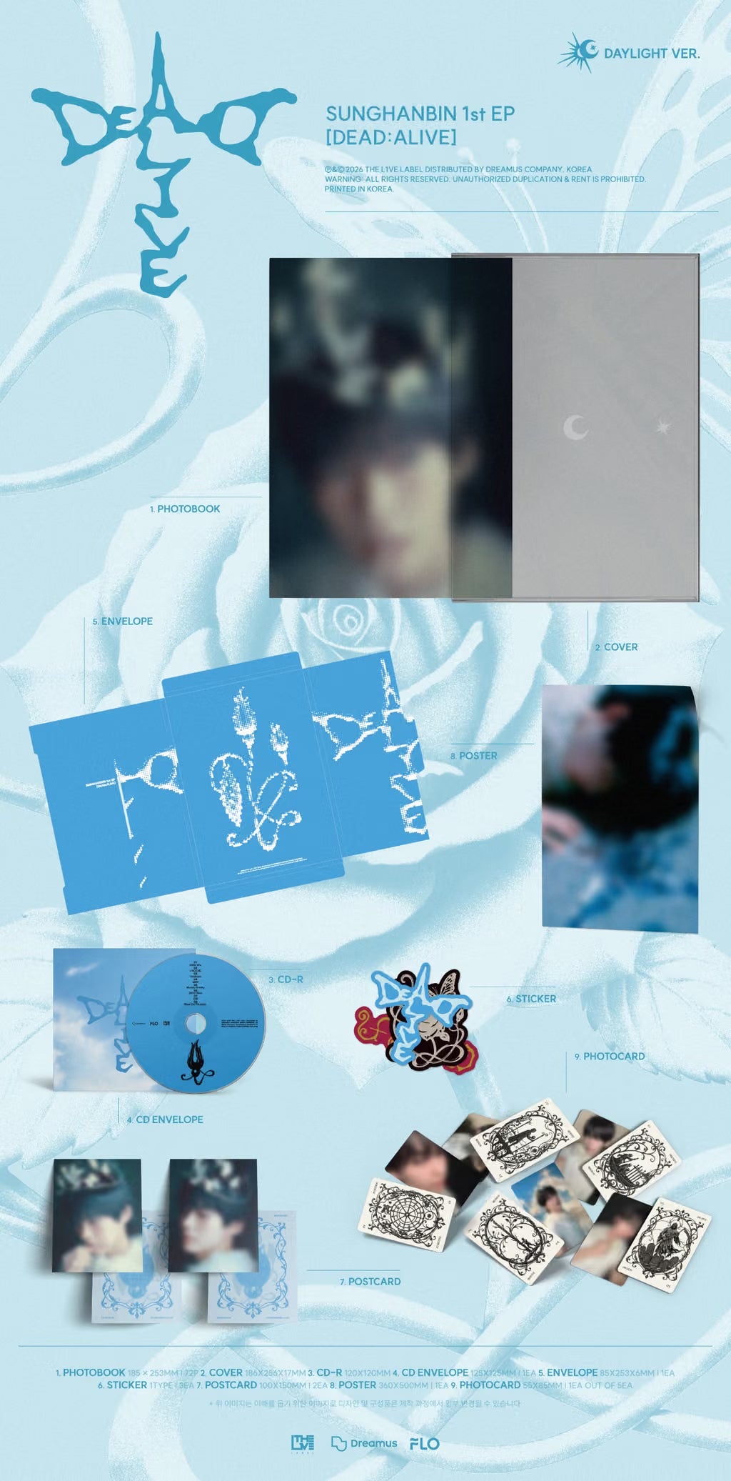 (PRE-ORDER) SUNGHANBIN - 1ST EP ALBUM [DEAD:ALIVE] (3 VERSIONS)