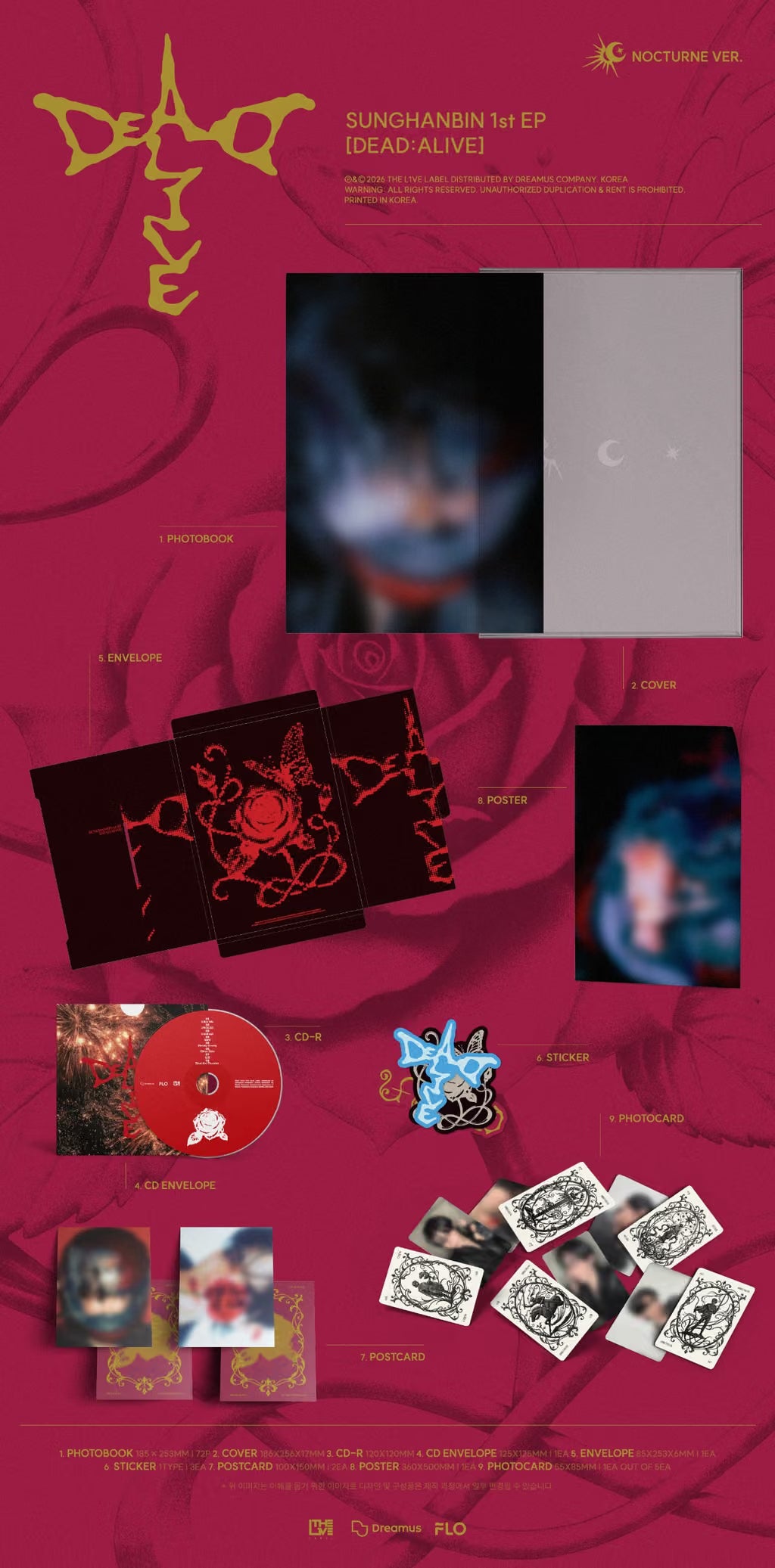 (PRE-ORDER) SUNGHANBIN - 1ST EP ALBUM [DEAD:ALIVE] (3 VERSIONS)