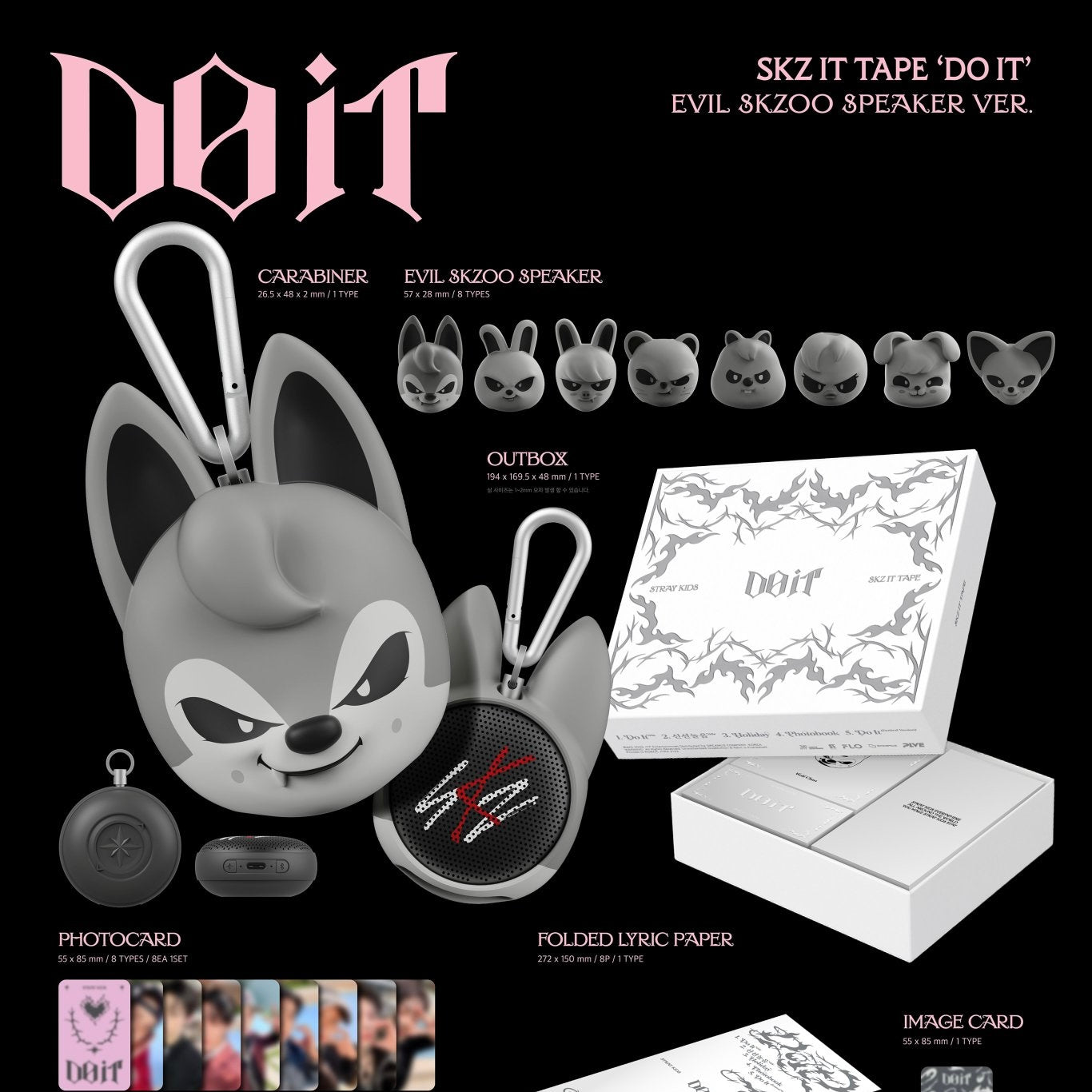 (PRE-ORDER) STRAY KIDS - SKZ IT TAPE [DO IT] EVIL SKZOO SPEAKER VER. (8 VERSIONS)