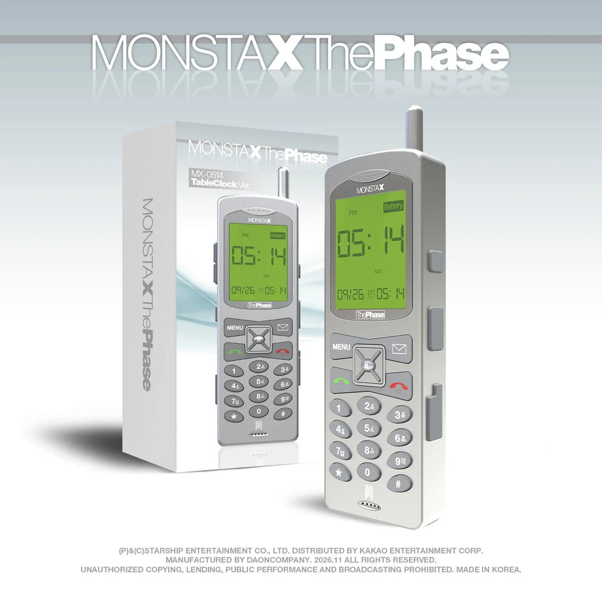 (PRE-ORDER) MONSTA X - EP [THE PHASE] (MX-0514 TABLE CLOCK VER.)