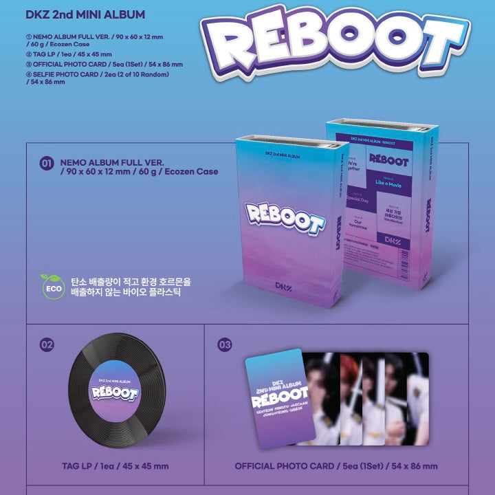 DKZ - 2ND MINI ALBUM [REBOOT] (NEMO VER.) (2 VERSIONS) - LightUpK