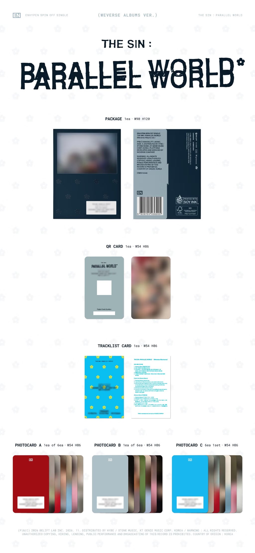 (PRE-ORDER) ENHYPEN - [THE SIN : PARALLEL WORLD] (WEVERSE ALBUMS VER.) - LightUpK