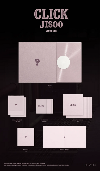 (PRE-ORDER) JISOO - SINGLE ALBUM [CLICK] VINYL VER.