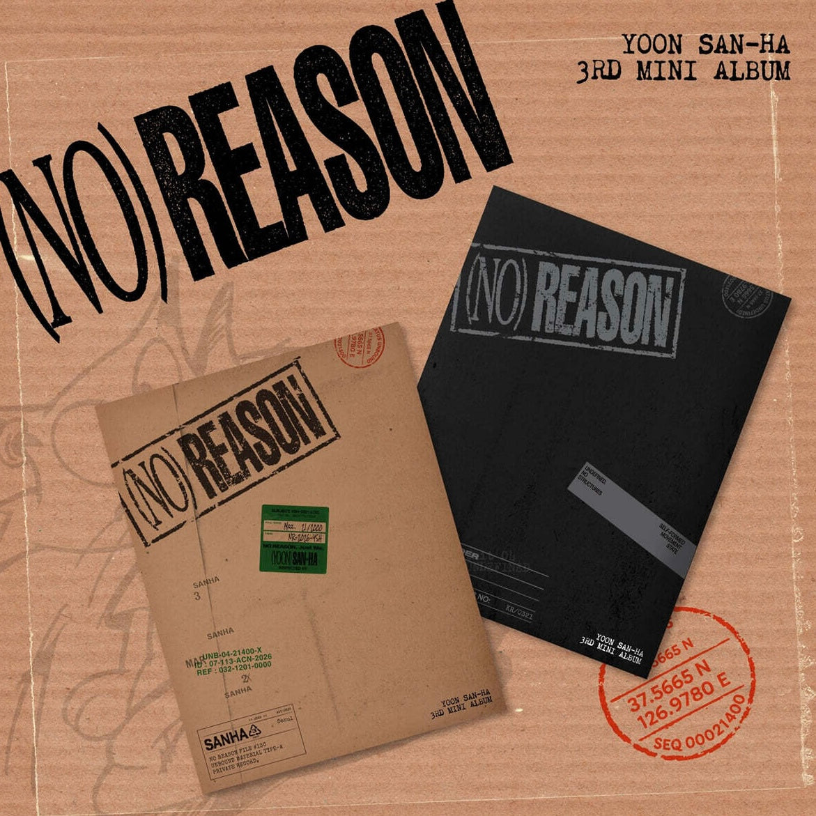 (PRE-ORDER) YOON SAN-HA - 3RD MINI ALBUM [NO REASON] (2 VERSIONS) RANDOM
