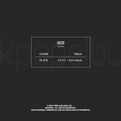 MEOVV - NAME PLATE NECKLACE [MEOVV] (6 VERSIONS) - LightUpK