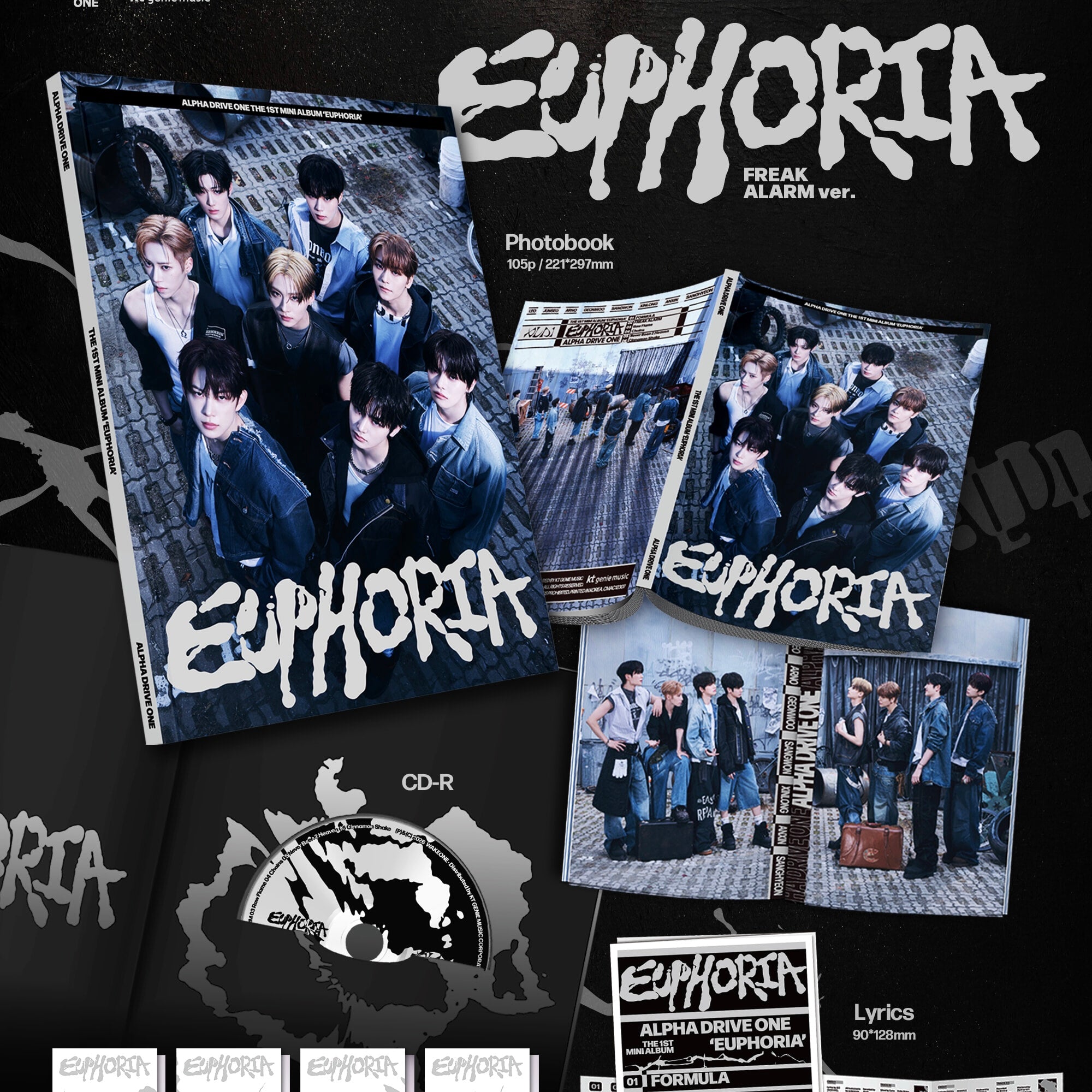 ALPHA DRIVE ONE - THE 1ST MINI ALBUM [EUPHORIA] FREAK ALARM VER. - LightUpK