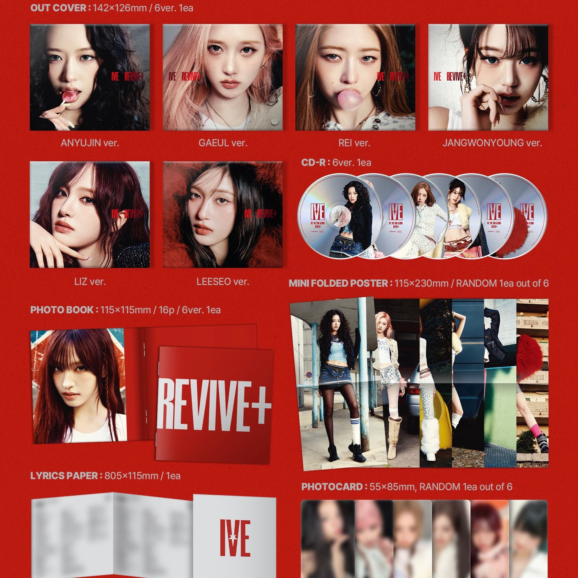 (PRE-ORDER) IVE - THE 2ND ALBUM [REVIVE+] (DIGIPACK VER.) (6 VERSIONS) RANDOM - LightUpK
