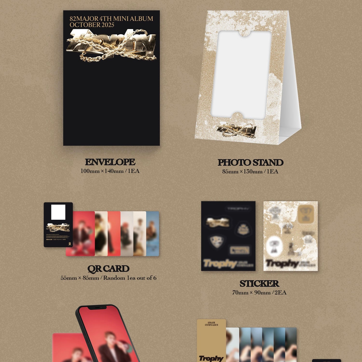 (PRE-ORDER) 82MAJOR - 4TH MINI ALBUM [TROPHY] (POCAALBUM VER.) - LightUpK