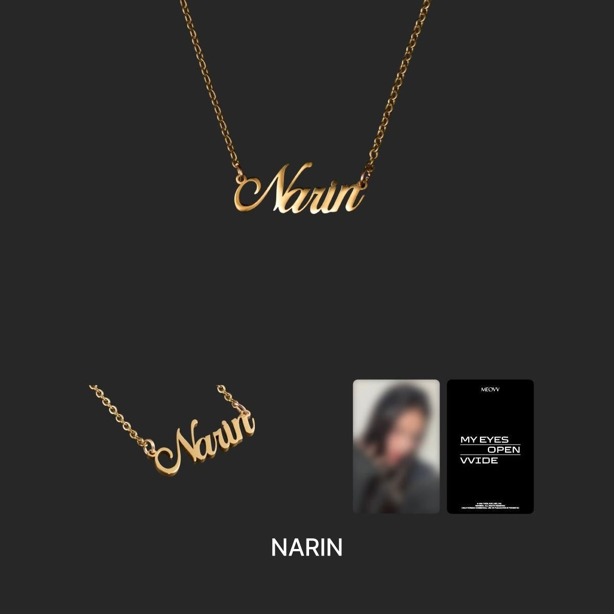 MEOVV - NAME PLATE NECKLACE [MEOVV] (6 VERSIONS) - LightUpK
