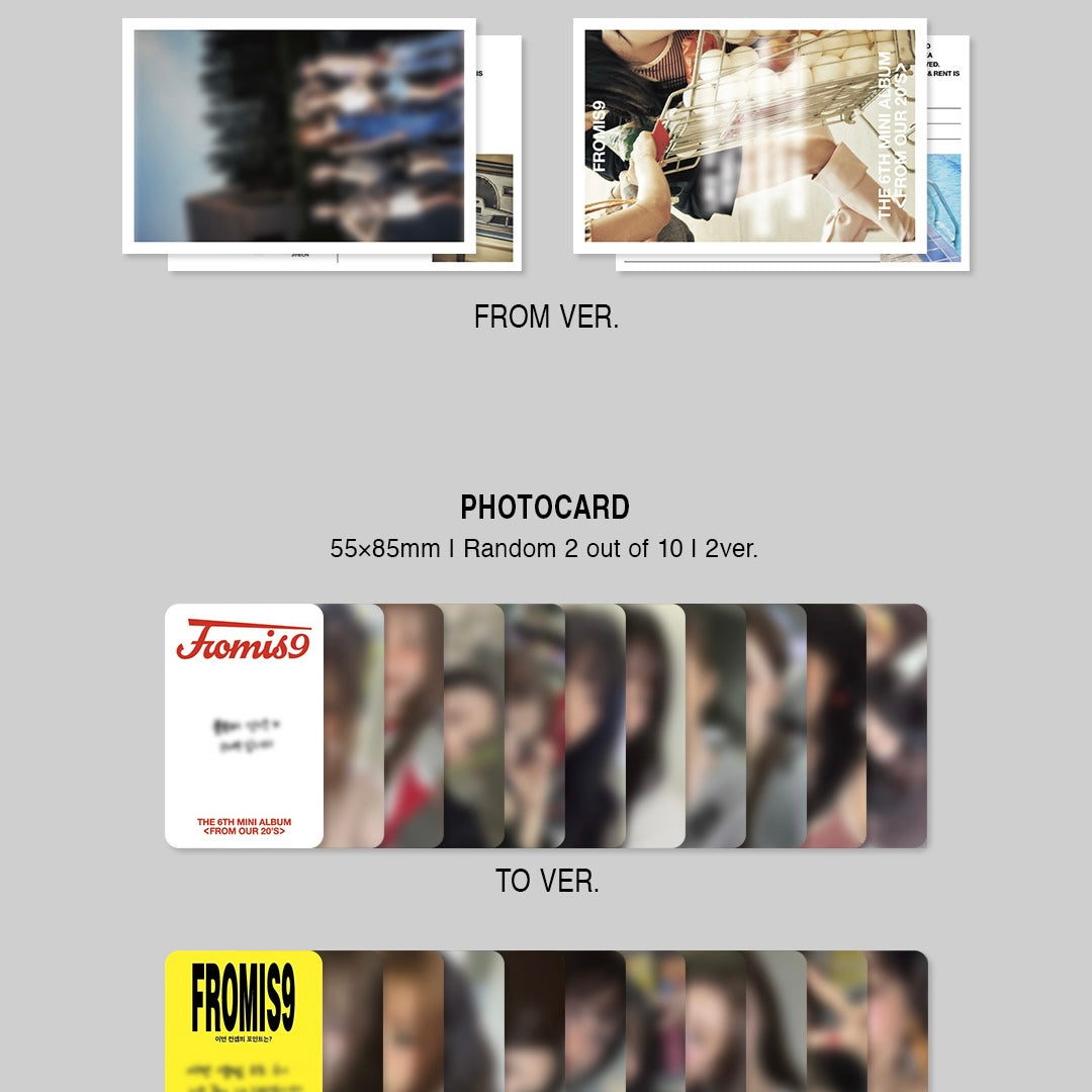 FROMIS_9 - 6TH MINI ALBUM [FROM OUR 20'S] [POSTCARD VER.] (2 VERSIONS) - LightUpK