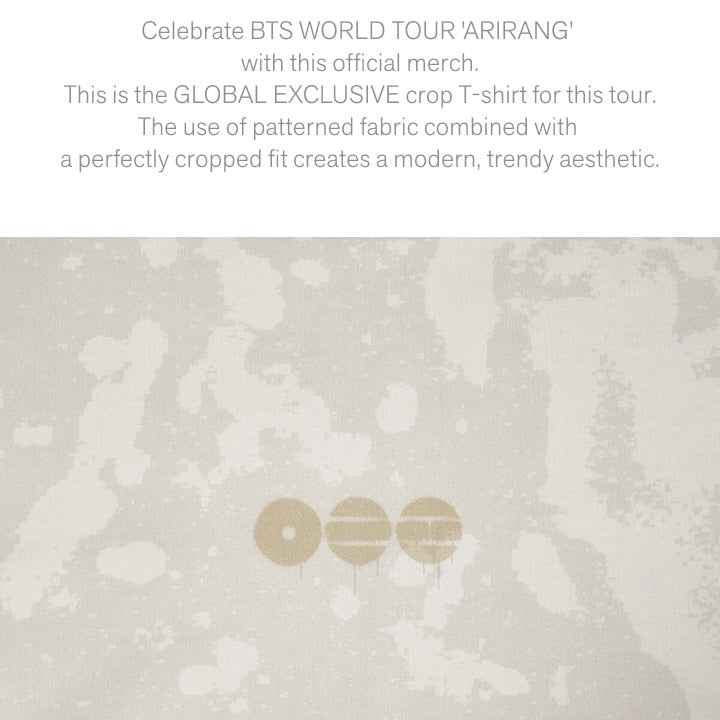 (PRE-ORDER) BTS - S/S CROP T-SHIRT (WHITE) (4 SIZES) - LightUpK