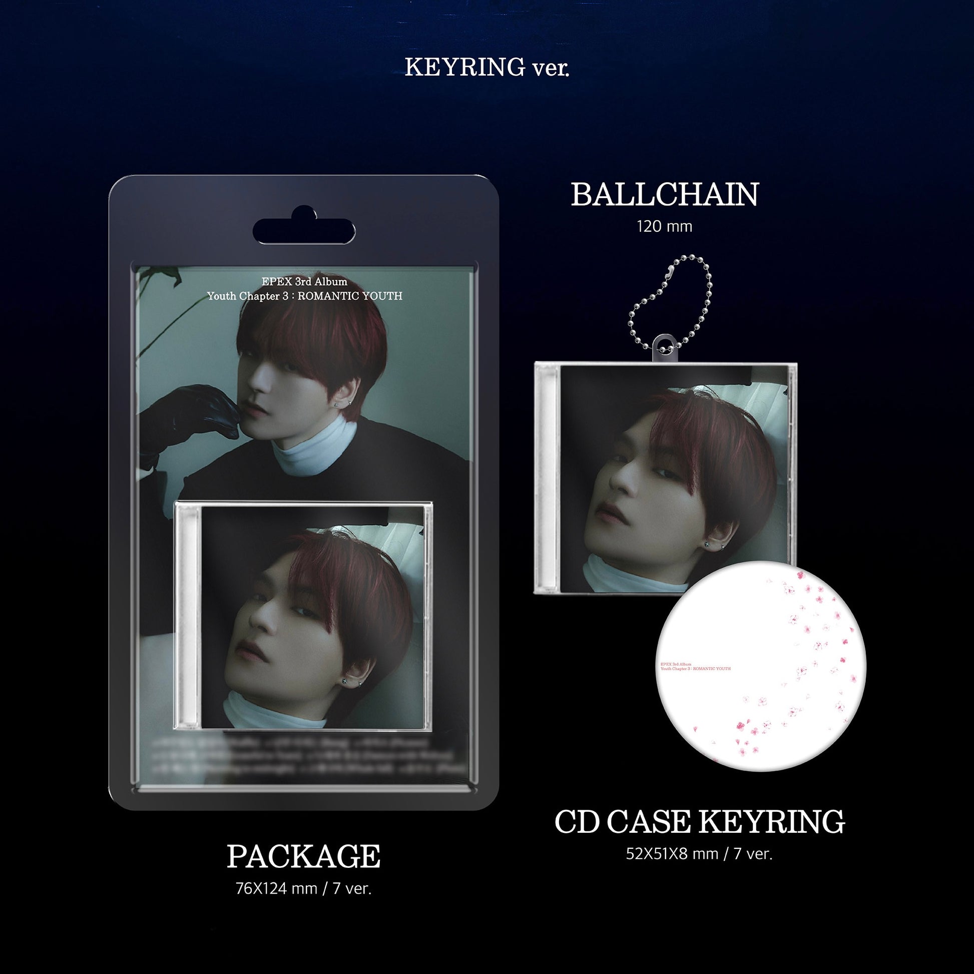 EPEX - 3RD ALBUM [CHAPTER 3 OF BEAUTIFUL YOUTH (SOHWA): ROMANTIC YOUTH] (KEYRING VER.) (7 VERSIONS) - LightUpK