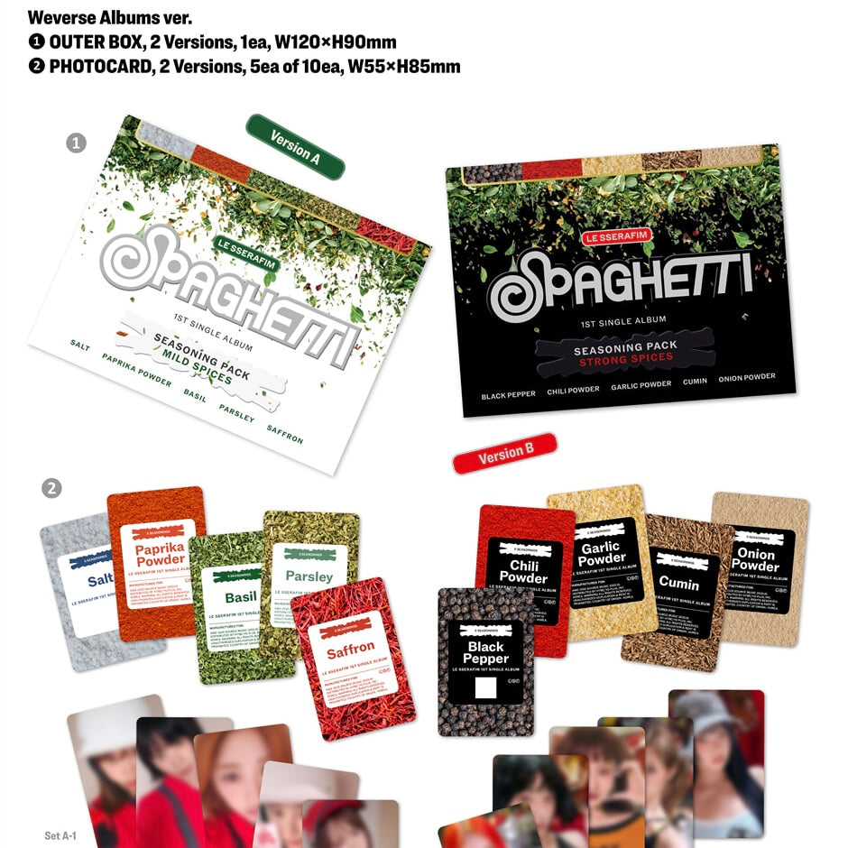 LE SSERAFIM SPAGHETTI weverse 15枚 2回目 LE - [NOTICE] LE SSERAFIM 'SPAGHETTI' (Weverse Albums ver