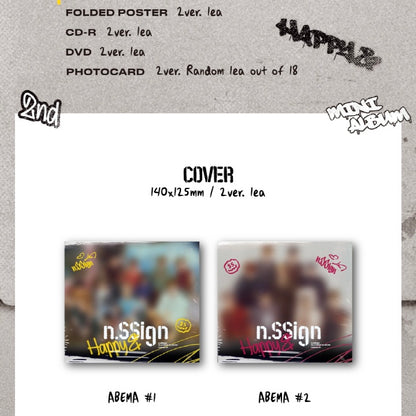 N.SSIGN - 2ÈME MINI ALBUM [HAPPY &amp;] (ABEMA VER.) (2 VERSIONS)