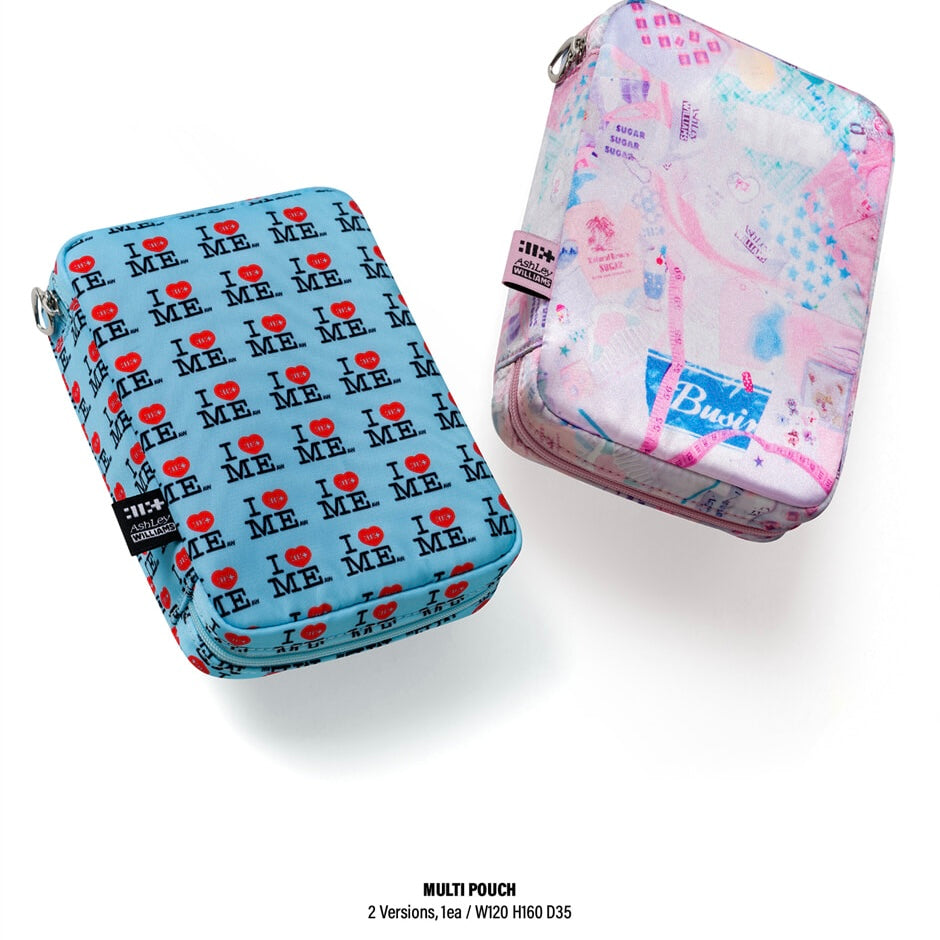 (PRE-ORDER) ILLIT - 1ST SINGLE ALBUM [NOT CUTE ANYMORE] (ILLIT X ASHLEY WILLIAMS POUCH VER.) (2 VERSIONS) - LightUpK