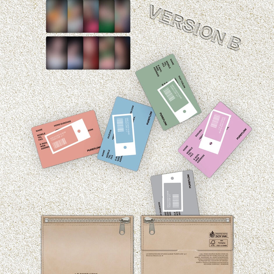 (PRE-ORDER) LE SSERAFIM - 2ND STUDIO ALBUM [PUREFLOW PT.1] (WEVERSE ALBUMS VER.) (2 VERSIONS) RANDOM - LightUpK