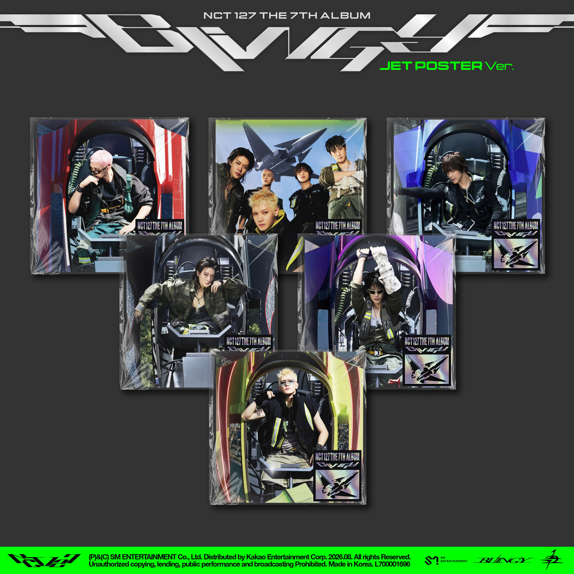 (PRE-ORDER) NCT 127 - 7TH ALBUM [BLINGY] (JET POSTER VER.) (6 VERSIONS) RANDOM