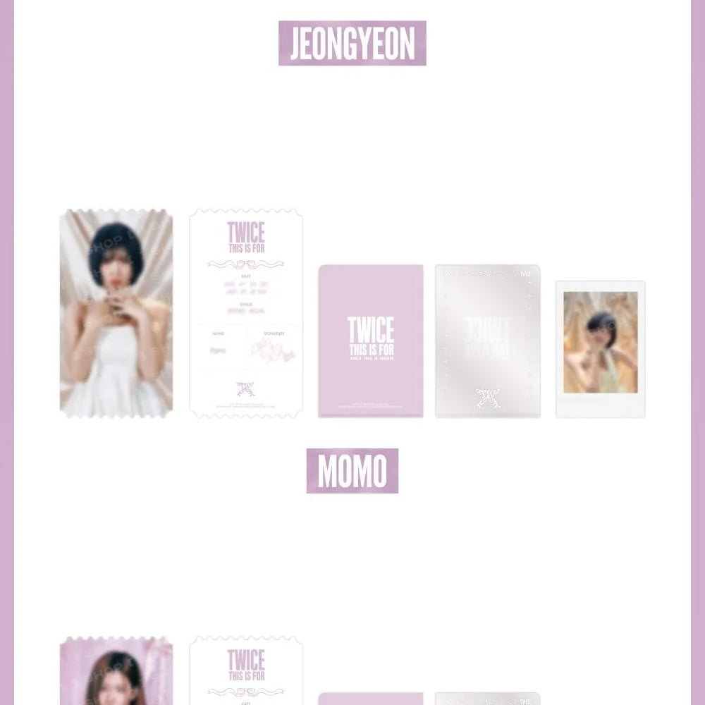 (PRE-ORDER) TWICE - TWICE <THIS IS FOR> WORLD TOUR IN INCHEON MD - SPECIAL TICKET SET (9 VERSIONS) - LightUpK