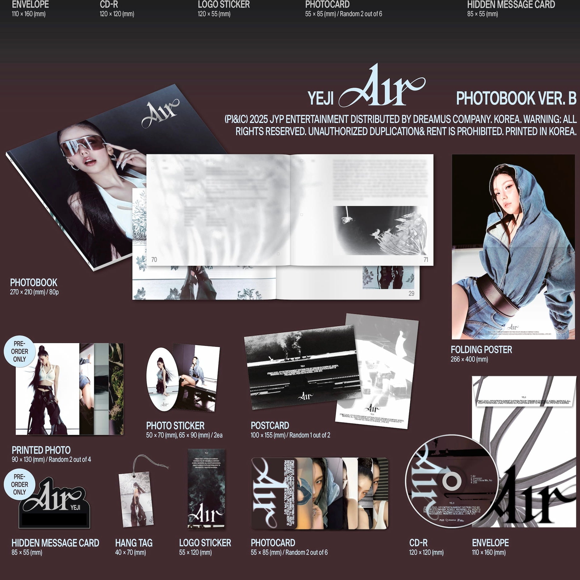 YEJI (ITZY) - [AIR] PHOTOBOOK VER. (2 VERSIONS) - LightUpK