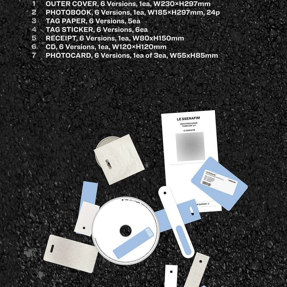(PRE-ORDER) LE SSERAFIM - 2ND STUDIO ALBUM [PUREFLOW PT.1] (6 VERSIONS) RANDOM - LightUpK
