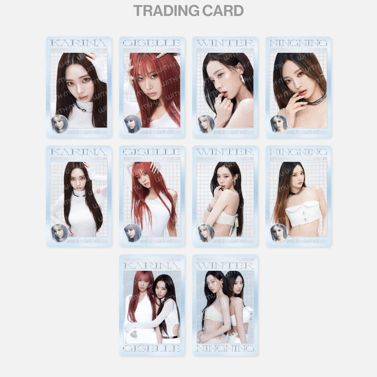 (PRE-ORDER) AESPA - 2025-26 AESPA LIVE TOUR [SYNK : AEXIS LINE] : RANDOM TRADING CARD SET (2 VERSIONS) - LightUpK